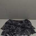 Women's Y2K Cheetah Skirt Ruffle Leopard Mini Micro Skirt Sexy Mesh Going Out Party Rave Clubwear (Medium, Black)