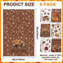 Macarrie 6 Pcs Thanksgiving Football Kitchen Towels 16 x 24 Inch Thanksgiving Football Rugby Maple Leaf Pumpkin Hand Dish Fall Kitchen Absorbent Towels for Harvest Cooking Baking Cleaning Decorations