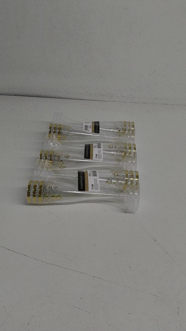PRINTED CHAMPAGNE FLUTE 6PC 18pcs