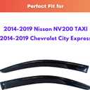 KPY Rain Guards Fit for 2014-2019 Nissan NV200 Taxi, Out-Channel Window Visors Vent Wind Deflectors 2PC, Truck Accessories for 2014-2019 Chevrolet/Chevy City Express