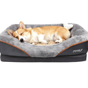 JOYELF Medium Memory Foam Dog Bed Orthopedic Dog Bed & Sofa with Removable Washable Cover and Squeaker Toy as Gift, 31x22in