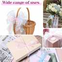 4 Roll Iridescent Organza Ribbon Sheer 4 Colour Organza Ribbon, Sheer Easter Craft Decorative Ribbons 10 Yards Wired Chiffon Ribbons for Flowers Bouquets Garlands Wedding Gift Wrapping Ornaments