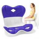 Ergonomic Back Support for Office Chair, Chsir Back Support for Good Posture Correction for Women, Lumbar Suppor for Floor Seat, Perfect for Home, Work, Office Purple