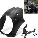 Motorcycle Front Headlight Fairing Cover Cowl Mask Visor Windshield Windscreen Fit for Honda Rebel CMX 500 300 CMX500 CMX300 2017-2022, Matte Black