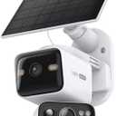 Tapo 2K Dual Lens Pan/Tilt Security Battery Camera Wireless w/Solar Panel, 165 Wide-Angle + 6mm Telephoto, Free Person/Vehicle Detection, 360 Pan, SD/Cloud Storage, Works w/Alexa & Google, C645D KIT