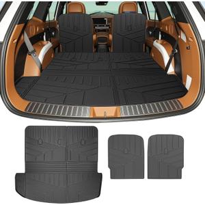 Cargo Mat Seatback Cover Fit for 2026 Hyundai Palisade Gas 7 Seats, Kick Liner Anti-Slip Cargo Liner for 2026 Hyundai Palisade Accessories (Cargo Mat+Kick Mat)
