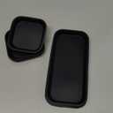 Wenqik 6 Pcs Silicone Bathroom Vanity Trays for Counter Multifunctional Bathroom Counter Tray Multipurpose Decorative Tray for Kitchen Desk Kitchen (Black)