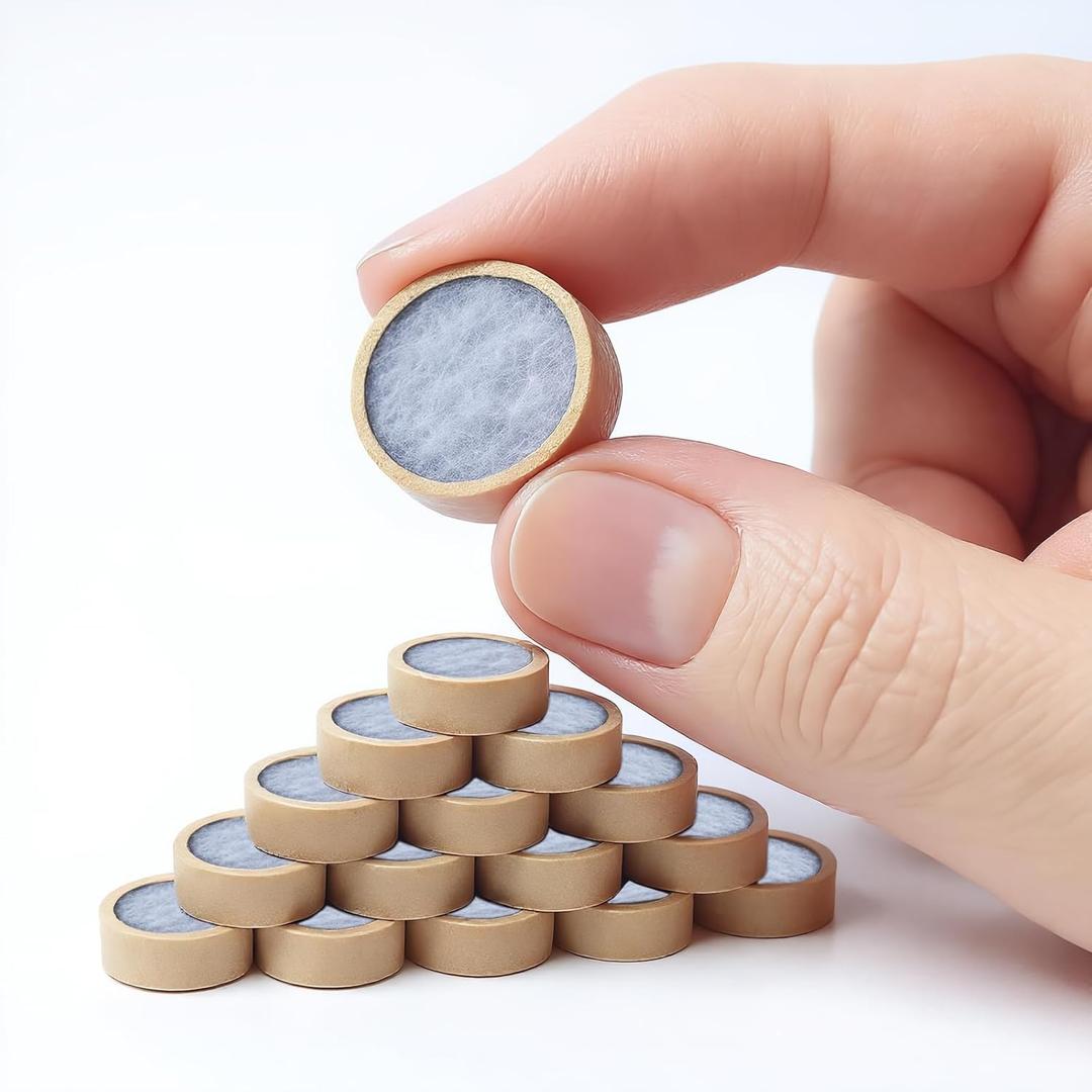 100 Pack Universal Active Carbon Filters  0.9" Flexible Cotton Refills for Silicone Mouthpieces  Triple-Layer Filtration for Smooth Airflow