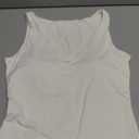 EasyGala Womens Padded Double Lined Tank Tops Basic Deep V Neck Sleeveless Tops Sexy Fitted Shirts Summer Outfits (White, M)