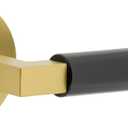 Viaggio 603088 Single Dummy Circolo Rosette Contempo Smooth Lever, Satin Brass/Satin Black