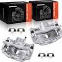 A-Premium Disc Brake Caliper Assembly with Bracket Compatible with Select Honda Models - Civic 2012 2013 2014 2015, L4 1.8L - Front Driver and Passenger Side, 2-PC Set