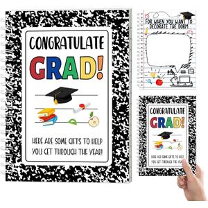 gisgfim Graduation Gift Card Book 5x7 Inches, College Survival Gift Card Booklet Keepsake for High School Grads and College Students, Handwritten Present