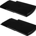 Ihomepark Kitchen Caddy Sliding Coffee Tray Mat, Under Cabinet Appliance Coffee Maker Toaster Countertop Storage Moving Slider - Base Sliding Shelf with Smooth Rolling Wheels, 2 Pack