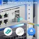 Cable Matters 40Gb OFNP Plenum Rated Multimode Duplex 50/125 OM4 Fiber Cable, LC to LC Fiber Optic Cable - 23ft / 7m