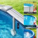 AC Pool Light for Steel Wall Above Ground Pools with Transformer, 24V 15W LED RGB Underwater Pool Light, IP68 Waterproof, 15in Poolside Light with 7 Colors 2 Modes, Remote Control, Gray