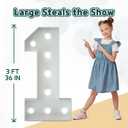 Marquee Numbers 3 Feet Tall Big Light Up Numbers 25th Birthday Decorations Women Men Graduation Decorations 2025 White Anniversary Party Decor Large Cardboard Prop Backdrop Sign 25