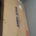 ANDY STAR Scalloped Bathroom Mirror, 24x36 Inch Matte Black Vanity Mirror in Stainless Steel Metal Frame, Unique Oval Mirror with Modern Curved Edge Design, Ideal for Bathroom, Bedroom, Entryway