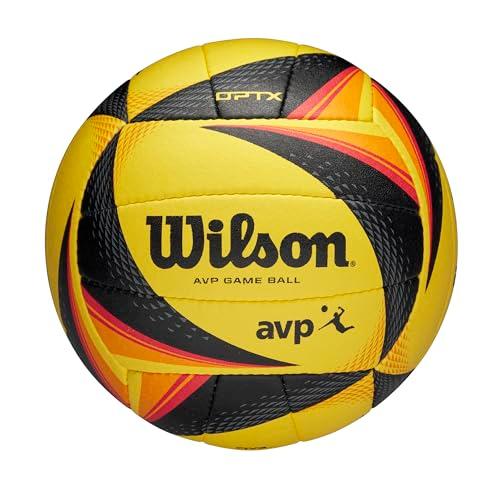 WILSON AVP OPTX Game Volleyball - Official Size, Yellow/Black