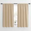 NICETOWN Blackout Room Darkening Curtains - Home Decoration Light & Noise Reducing Thermal Insulated Window Draperies with Rod Pocket Top (Biscotti Beige, Set of 2, 42 inches Wide x 54 inches Long)