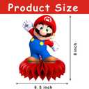 8Pcs Mario Table Centerpiece Birthday Party Supplies Double Side Table Decorations for Mario Themed Party Decorations