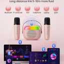 Mini Karaoke Machine for Kids, Toy for Girls Portable Bluetooth Speaker with 2 Wireless Microphones, Fashion Toy Gifts for Christmas Birthday, for 3 4 5 6 7 8+ Year Old Girls Gifts(Pink)