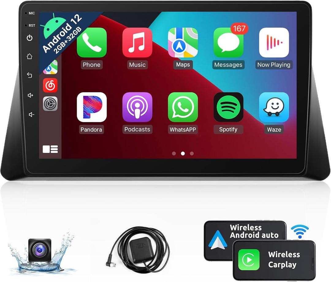 Naifay Android Car Radio for Honda Accord 8th 2008 2009 2010 2011 2012 2013 with Wireless Carplay Android Auto, 2+32GB 10.1 Inch Touch Screen Stereo Bluetooth GPS Navigation WiFi FM SWC Backup Camera