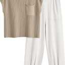 LILLUSORY 2 Piece Knit Sets For Women Trendy Sweatsuit Sets XL