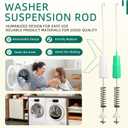 Washer Suspension Rod for GE GTW335ASN1WW GTW460ASJ4WW GTW485ASJ1WS GTW465ASN1WW GTW680BSJ3WS 4 PCS WH16X26911 WH16X26910 Washing Machine Replace WH16X24144 WH16X24145