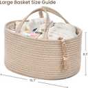 Diaper Caddy Organizer, Empty Gift Basket for Newborn Essentials, Baby Storage Basket, Stylish Gift Bag for Baby Shower, Boys and Girls - Large, Oatmeal