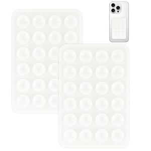 Yojaro 4 Pack Silicone Suction Phone Case Mount, Silicon Adhesive Smartphones Stand Sticky, Non Slip Suction Cup, Hands-Free Phone Accessories Holder for Selfies and Videos White