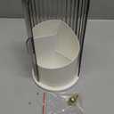 QIYVLOS Toothbrush Holders with Sliding Lid, Rotating 3 Slots Bathroom Organizer Countertop, Tooth Brush Toothpaste Holder Bathroom Counter Stand Sink Organizer Caddy for Vanity Makeup Brushes Holder (White+Transparent Black)