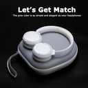 Ginsco Universal Headphone Case Compatible with JBL Tune 510BT 720BT, Sony WH-CH 720N/WH-CH520, with Bose/JBL/Soundcore Life Q20i Q30/BERIBES/TOZO/KVIDIO etc. Waterproof Carrying Case (Gray White)