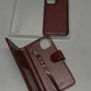 Bocasal Detachable Wallet Case for iPhone 14 RFID Blocking Card Slots Holder Premium PU Leather Magnetic Kickstand Shockproof Wrist Strap Removable Flip Protective Cover 5G 6.1 inch (Brown)