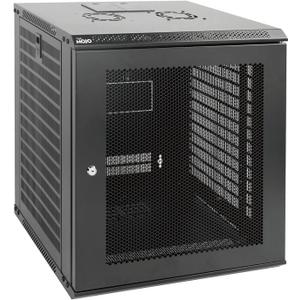 Tecmojo 12U Wall Mount Rack Network Cabinet for 19 IT Equipment,with Lockable Mesh Door and Removable Side Panels,Cooling Fan,Black,17.7inch Deep