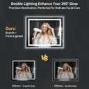 36"x30" LED Bathroom Mirror with Lights, Backlit + Front Lit with CRI>90, Lighted Mirror for Bathroom, Anti-Fog, Dimmable Brightness, 3 Colors, Memory Function, Shatterproof Tempered Glass