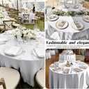 HAISIWLKJ 2 Pack 120 Inch White Round Tablecloth for Round Table Washable Reusable Outdoor Polyester Fabric Decorative Table Cover for Dining, Buffet, Camping, Baby Shower, Party