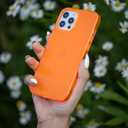Neon Orange Clear iPhone Case
