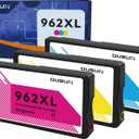 962XL Ink Cartridges Combo Pack(Cyan/Magenta/Yellow-3 Pack), Replacement HP 962 Compatible with HP Officejet Pro 9015e 9015 9010 9018e 9025e 9018 9020 9025 9012 Printer. Support HP+ Service