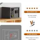 Billconch Smart Gun Safe for Multiple Pistols - Automatic Lock Safe Box with LCD Display/Voice Guide, Quick Access Unlock with Fingerprint/Keypad/Key/App, Biometric Handgun Safe for Money Valuables