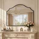 VIWILII 29"x39" Black Arched Wall Mirror, Decorative Mirror