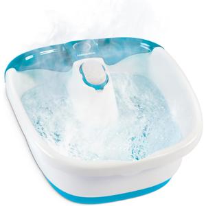 Homedics Bubble Mate Foot Spa, Toe Touch Controlled Foot Bath with Invigorating Bubbles and Splash Proof, Raised Massage nodes and Removable Pumice Stone