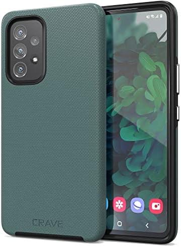 Crave for Samsung Galaxy A53 Case, Shockproof Protection Dual Layer Case for Galaxy A53 5G (6.5 inch) - Forest Green