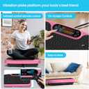 SoftGym Vibration Plate Exercise Machine for Lymphatic Drainage,Power Vibrate Stand Shake Board 450 Lbs Capacity Whole Body Workout Waver with Fitness Resistance Bands Weight Loss Gifts for Women Men