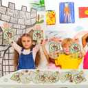 Cinrobiye 24 Sets Lent Crafts Kits for Sunday School Pray Fast Give Hanging Sign Christian Easter Sunday School Craft Bulk DIY Crafts for Kids Classroom Church VBS Activities Decorations