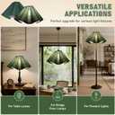Small Scalloped Table Lamp Shades - Petal Lamp Shade for Table Lamps, Floor Lamps, bedside lamp and Pendant Light, UNO Fitter for E27, E26 and E14 Base (Dark Green, 3.5 * 15 * 7 inch - 1 Pack)