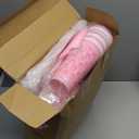 Fanfanwin 48 Pcs Sleepover Party Supplies Spa Birthday Slumber Pajamas Galentines Party Favors Coquette Throw Blanket Pillow Headband Scrunchies Eye Mask Cup Socks(Pink,Bow)
