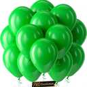 Bezente Pro Duralatex Green Balloons - 100 Pack 12 inch Extra-Thick Light Green Balloons for Long-Lasting Professional Party Decorations, Large Green Jungle Themed Bridal Shower Christmas Party