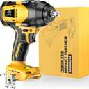 Impact Wrench for De-Walt 20V MAX Battery: 1/2 Inch Hog Ring Impact Driver High Torque - 600 Ft-lbs Cordless Impact Gun - Brushless Motor with LED Light And Blet Clip - Tool Only