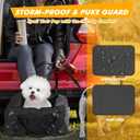 Dog Car Seat Cover for Cars, Dog Seat Cover Hammock, Non-Slip Backseat Extender with Mesh Window, Safety Leashes & Pockets, Waterproof Pet Car Protector for SUV, Truck, Sedan (Fits 10-30lbs)