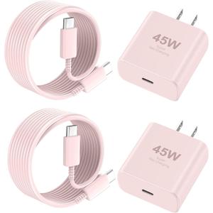 Phone 17 16 Pro Max Charger Fast Charging, 45W USB C Phone 17 16 Super Fast Charger Block with 10ft Long Type C Charging Cable Cord for i.Phone 17 Pro Max/17 Pro/17 Air/17/16/16Pro/16 ProMax /15/S25